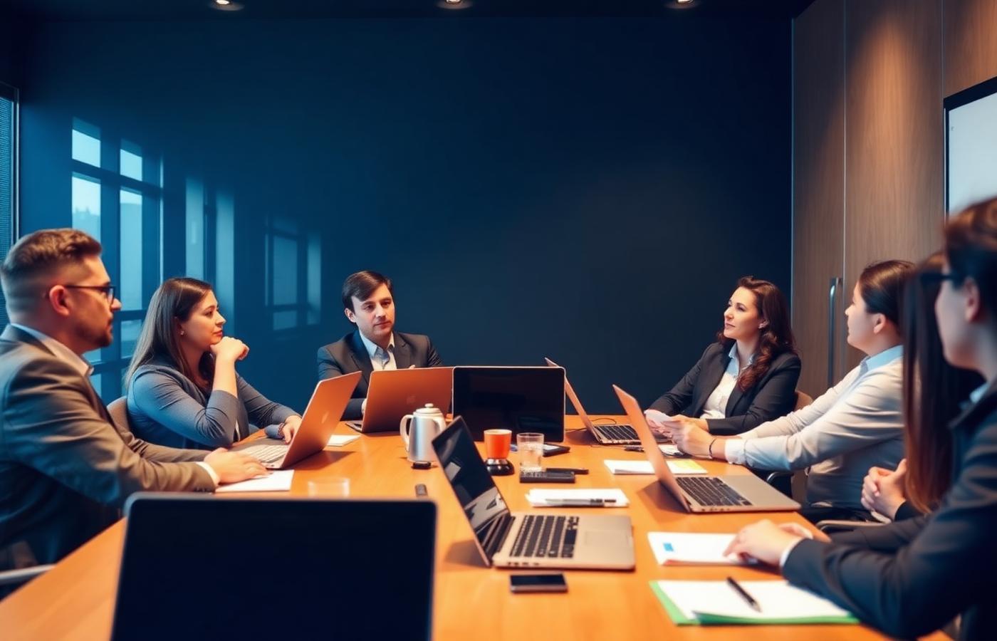 A corporate lunch-and-learn financial education session in a boardroom